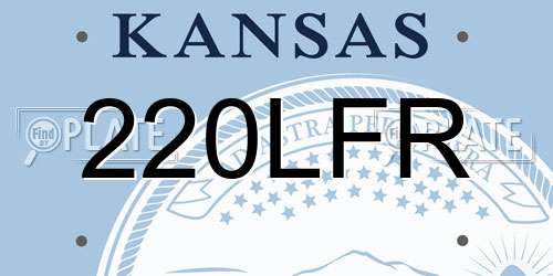 220LFR Kansas License Plate