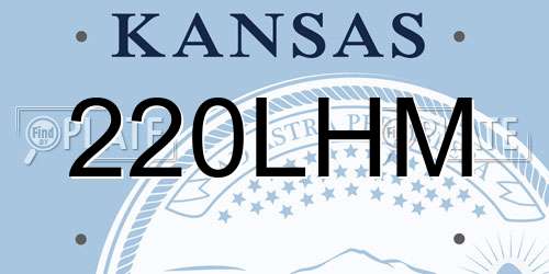 220LHM Kansas License Plate