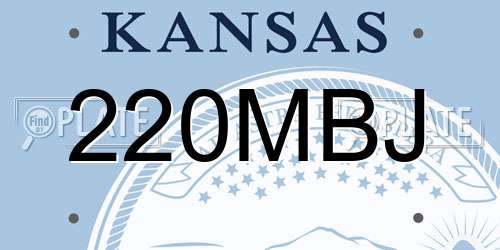 220MBJ Kansas License Plate