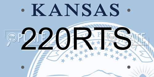 220RTS Kansas License Plate