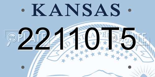 22110T5 Kansas License Plate