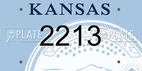 2213 Kansas License Plate