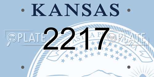 2217 Kansas License Plate