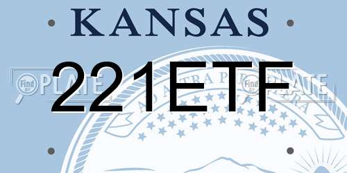 221ETF Kansas License Plate