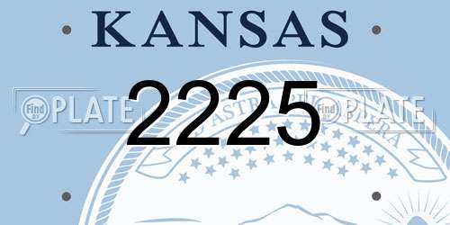2225 Kansas License Plate