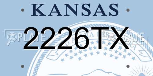 2226TX Kansas License Plate