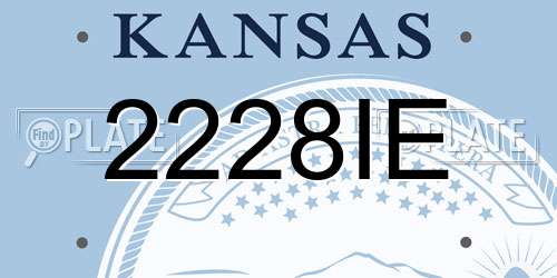 2228IE Kansas License Plate