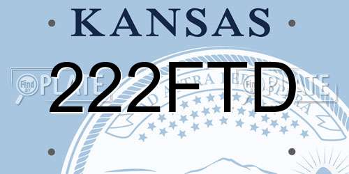 222FTD Kansas License Plate