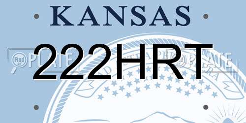 222HRT Kansas License Plate