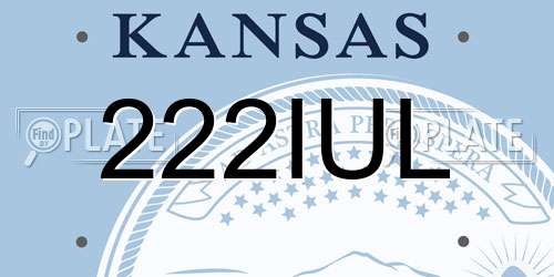 222IUL Kansas License Plate