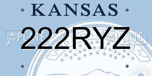 222RYZ Kansas License Plate