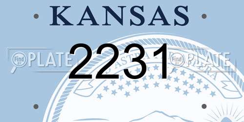 2231 Kansas License Plate