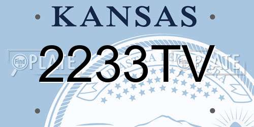 2233TV Kansas License Plate