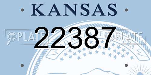 22387 Kansas License Plate