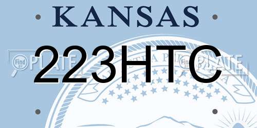 223HTC Kansas License Plate