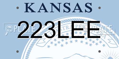 223LEE Kansas License Plate