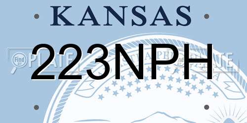 223NPH Kansas License Plate