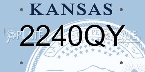 2240QY Kansas License Plate