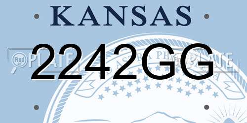 2242GG Kansas License Plate