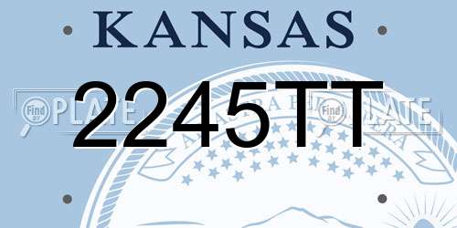 2245TT Kansas License Plate