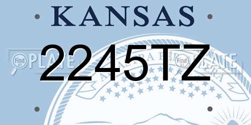 2245TZ Kansas License Plate