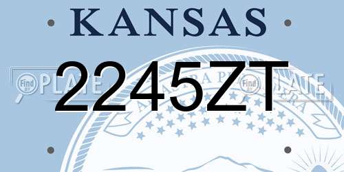 2245ZT Kansas License Plate
