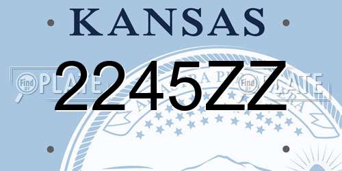 2245ZZ Kansas License Plate