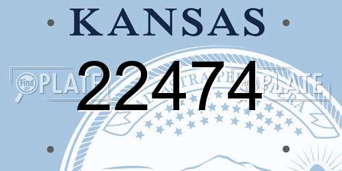 22474 Kansas License Plate