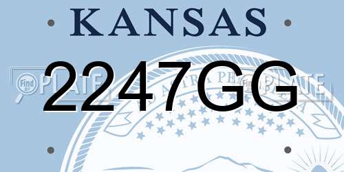 2247GG Kansas License Plate