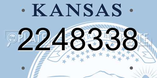 2248338 Kansas License Plate