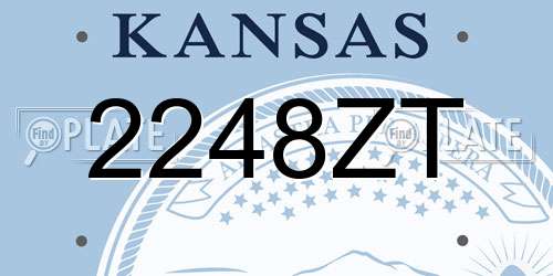 2248ZT Kansas License Plate