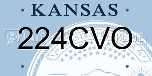 224CVO Kansas License Plate