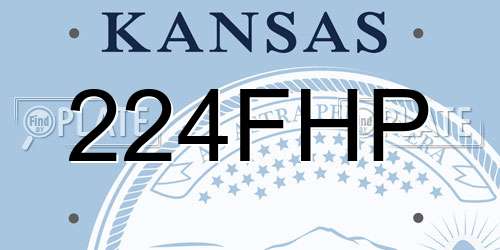 224FHP Kansas License Plate