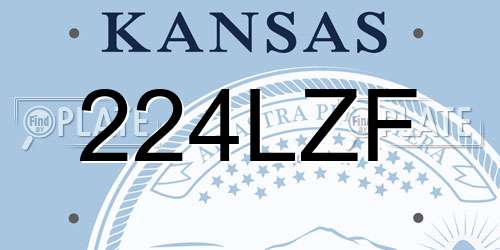 224LZF Kansas License Plate