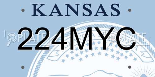224MYC Kansas License Plate