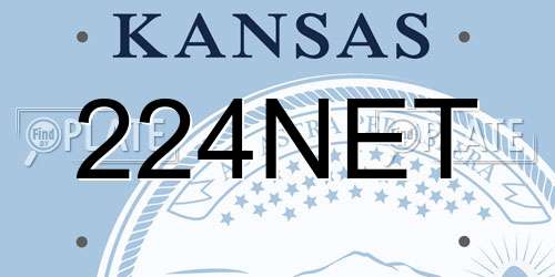 224NET Kansas License Plate