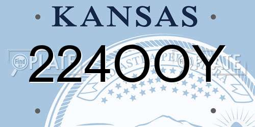 224OOY Kansas License Plate