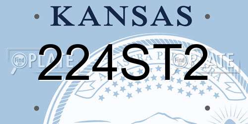 224ST2 Kansas License Plate
