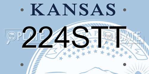 224STT Kansas License Plate