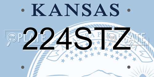 224STZ Kansas License Plate