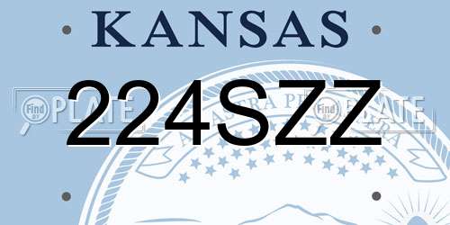 224SZZ Kansas License Plate