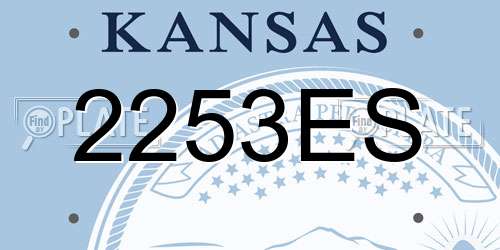 2253ES Kansas License Plate