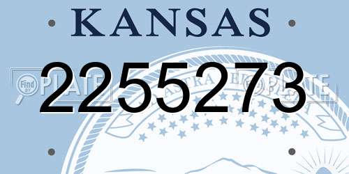 2255273 Kansas License Plate