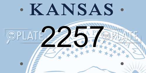 2257 Kansas License Plate
