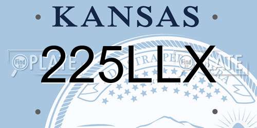 225LLX Kansas License Plate