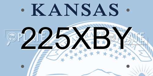 225XBY Kansas License Plate