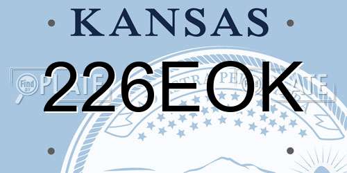 226EOK Kansas License Plate