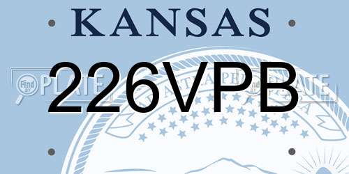 226VPB Kansas License Plate