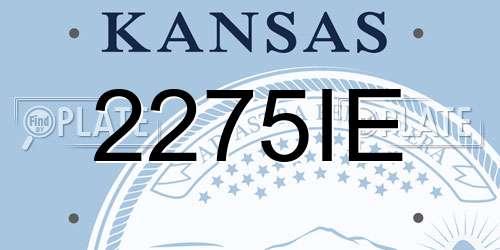 2275IE Kansas License Plate