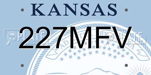 227MFV Kansas License Plate